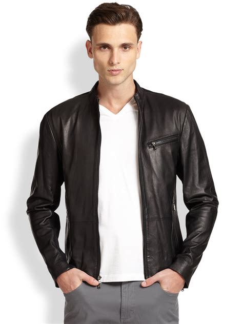 michael kors mens jacket leather|Michael Kors moto leather jacket.